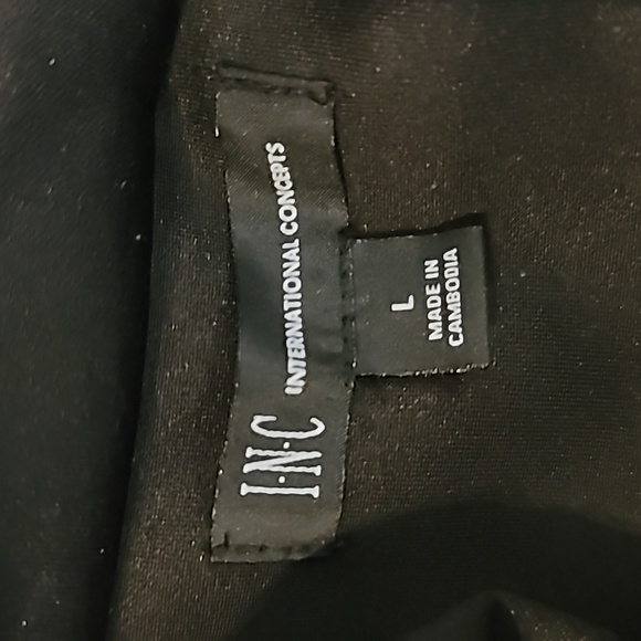 INC black and metallic gold track suit pants and jacket size large - Picture 13 of 16